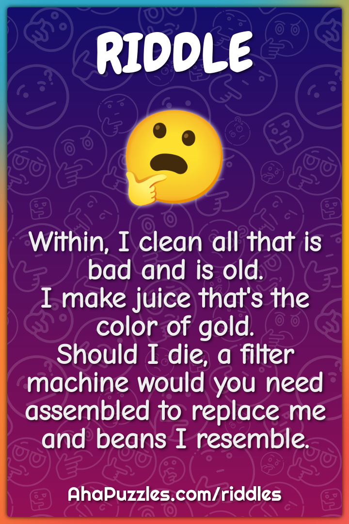 Within, I clean all that is bad and is old. I make juice that's the...